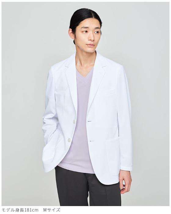 メンズ白衣:テーラードジャケットクールテックプルーフ　